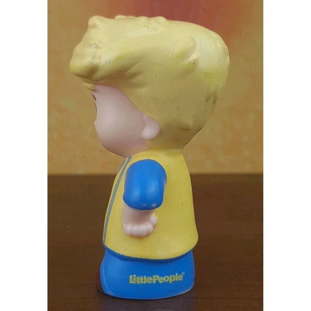Fisher Price Little People EASTER TRAIN CONDUCTOR Eddie Boy in Yellow Vest